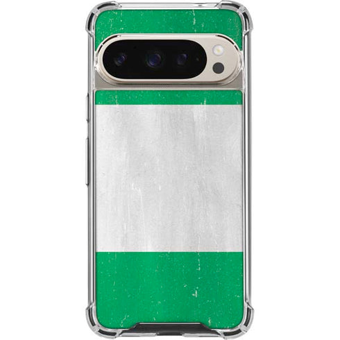 Nigeria Flag Distressed Pixel 9 Pro XL Clear Case